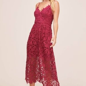 ASTR the label midi lace dress